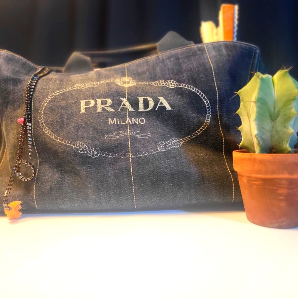 Prada denim vintage bag